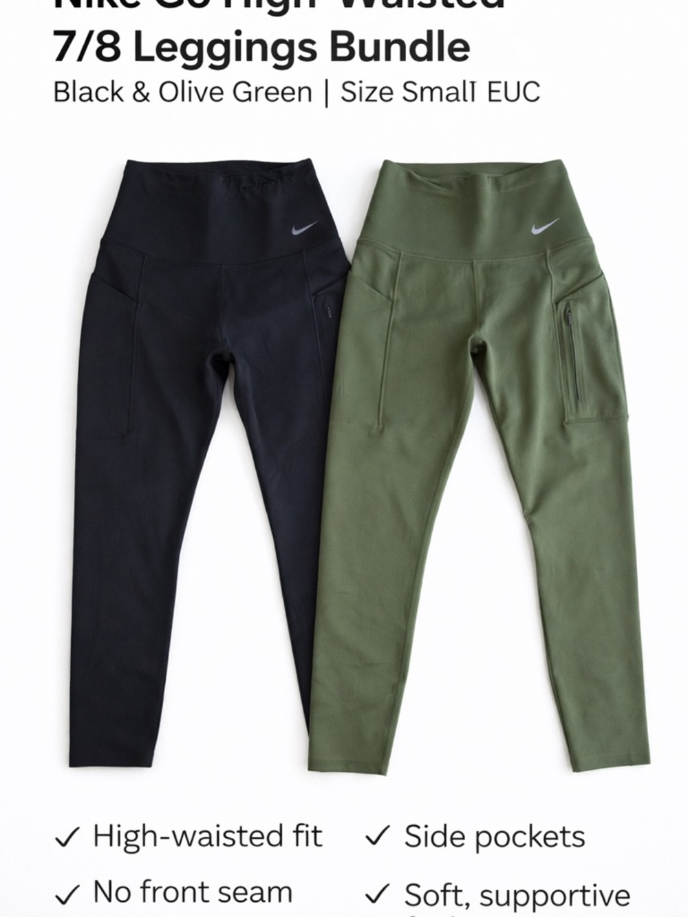 Nike Go high waisted 7/8 leggings euc size small 🏃‍♀️